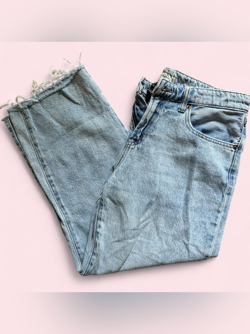 Rewash Light Blue Denim Jeans with Gold Logo
